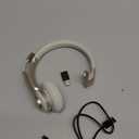 Wireless Headset with Microphone Noise Cancelling, 5.0 Bluetooth Headset with Mic Mute & USB Dongle, Wireless Headphones for Cell Phone PC Computer Call Center Office Teams Work Meetings (Champagne Gold & White)