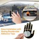 3 x Hand Gesture Light for Car - 3 in 1 LED Finger Light with Remote Control | Back Window Sign for Drivers, Fun Car Accessories & Road Rage Gadgets (Orange)