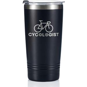 Onebttl Biker Cyclist Gifts for Men, Tumbler Travel Coffee Mug, Bicycle Enthusiasts, Roadbike MTB, Boyfriend Husband Dad Father's Day, Stainless Steel Insulated 20oz/590ml - Cycologist