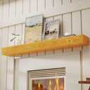 Floating Fireplace Mantel Shelf 60 inch Rustic Solid Wood Mantels for Fireplace Natural Pine Wood Mantle for Fireplace Living Room Farmhouse - 60 X 8 X 5 Rustic Natural