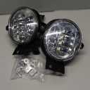 BICYACO New Version LED Fog Light Compatible with Dodge Ram 1500 2002-2008 Dodge Ram 2500/3500 Pickup Truck 2003 2004 2005 2006 2007 2008 2009-1 Pair Chrome