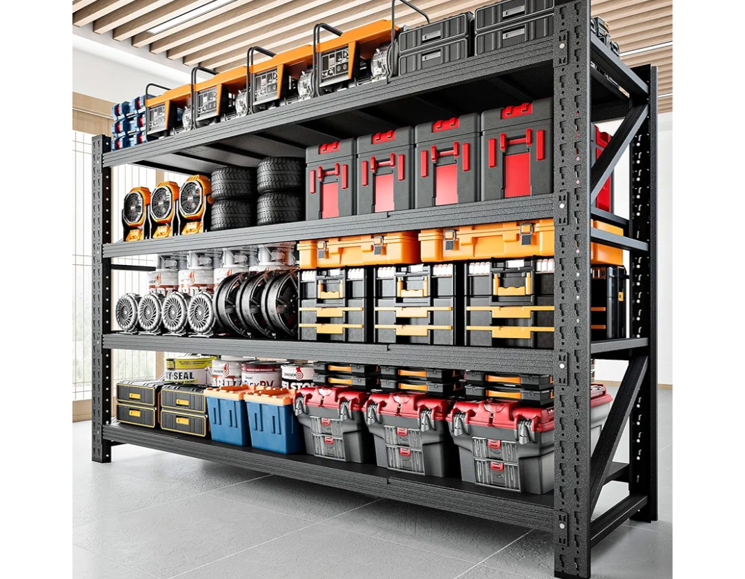 47.2''H Garage Shelving 5000LBS Heavy Duty Garage Storage Shelves Industrial Shelf Unit Easy Assembly 3 Tier Adjustable Metal Shelving Storage Organizer,47.2" H*51.2" W*24" D