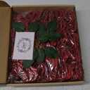 N&T NIETING Artificial Flowers Glowing Red Flowers Foam 25pcs Glitter Roses Real Looking Fake Roses with Stem for DIY Wedding Bouquets Centerpieces Bridal Shower Party Home Decorations