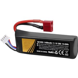 1400mAh 30C Airsoft Batteries 11.1V lipo 3s Rechargeable Hobby Battery with T-Plug Deans & JST XH Connector for Airsoft Guns Airsoft Rifle Model splatrball Universal Battery 11.1v