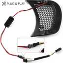 LED Headlight Vent Turn Signal for Road Glide, LED Fairing Vent Accent Lamp Indicator Side Lights for Harley Road Glide FLTRX Special FLTRXS CVO Ultra FLTRX 2015-2024 Accessories (Smoked Lens)