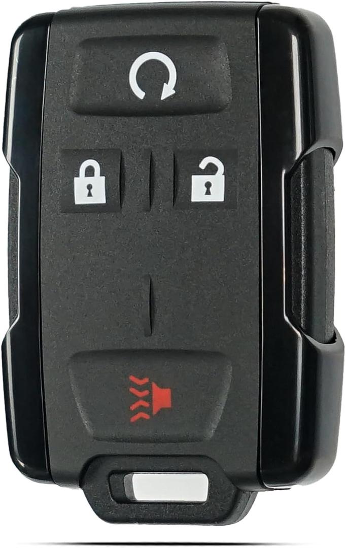 Key Fob Shell Case Replacement Fits for Chevrolet Colorado Chevy Silverado GMC Canyon Sierra 2014 2015 2016 2017 2018-2021 Keyless Entry Remote Control 4 Button Pad Cover Black M3N-32337100