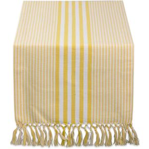 DII Multi Strip Kitchen Tabletop Collection, Table Runner, 14x72, Deep Yellow