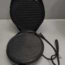 Waffle Cone Maker and Ice Cream Cone Maker with Cone Roller, 1000W Double Side Even Heating Thin Waffle Maker, Makes Crispy Waffle Cones, 7.5" Nonstick Plate Waffle Cone Maker Machine, Easy to Clean (Black)