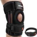 Enhanced Version Professional Knee Brace for Pain Relief, 2-in-1 Adjustable Knee Support with Patella Pad & Side Stabilizers, Compression Knee Sleeve for Meniscus Tear, ACL, Joint Pain, Runner, Workout-Men & Women(L)