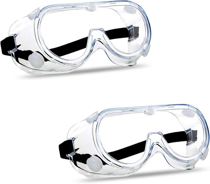 Super More Anti-Fog Protective Safety Goggles Clear Lens Wide-Vision