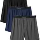 DAVID ARCHY Mens Boxer Shorts Underwear Quick Dry Breathable Mens Boxers Moisture Wicking Boxers for Men 3 Pack(XXL, Navy Blue/ Black/ Dark Gray)
