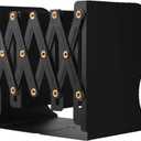 Adjustable Bookend Desktop Bookend Stand Holder Expandable Bookcase (Black)