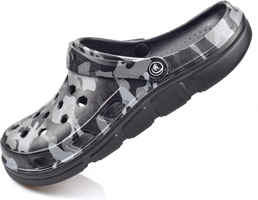 PIMIO Garden Clogs for Women and Men,Slip On Work Shoes with Arch Support,Womens Mens Quick-Dry Water Shoes Casual Sandals,Comfortable Slippers M 14