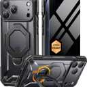 TONGATE for iPhone 17 Pro Case with 360° Spin Magnetic Stand, [Compatible with MagSafe][Military-Grade Protection] with Privacy Screen Protector & Camera Control Cover for iPhone 17 Pro, Black