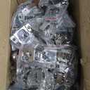 Chibery 60 Pack 1/2" Overlay 3D Soft Close Concealed Hinge for Face Frame Door, Self Closing Hinges, 105 Smooth Slow Close Quite, Hidden Stainless Steel Hinge for Kitchen Cabinet Door, Satin Nickel