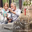 OASSIE Christmas Ornaments Gifts for Grandparents - Pregnancy Announcement Glass Ornaments for Tree with Card - Promoted to Grandparents Baby Announcement Gifts for Grandma Grandpa