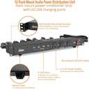 Tecmojo 1U Rack Mount 19 Outlet PDU Power Distribution Unit Power Strip Circuit Breaker fits 19-inch AV/Network/Server Cabinet/Closet/Enclosure