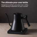 Fellow Stagg EKG Pro Electric Gooseneck Kettle Precise Temperature Control, Quick Heating, Brew Timer, Scheduling, Stainless Steel, Pour-Over Coffee - 0.9L, Matte Black