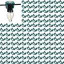 Frienda 200 Pieces C9 Magnetic Christmas Light Clips Magnet Christmas Socket Clips Hooks for Sockets Roof Gutters Outside Patio Holiday Lighting (Green Round)
