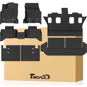 7PCS Floor Mats Fit for Toyota 4Runner 2025 2026 7 Seats, All Weather TPE Floor Liner w/Trunk Mat Backrest Mat Cargo Liner Sets Car Mats for 4Runner Accessories 2025(Not for Hybrid/EV)