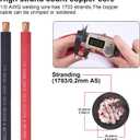 1/0 Gauge Welding Cable,iGreely 1/0 AWG Pure Copper Battery Welding Wires for Auto Solar Generator,5pcs of 5/16" & 5pcs 3/8" Copper Lug Terminal Connector with Heat Shrink Tubing 5Ft Black+5Ft Red