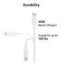Amazon Basics USB-2.0 Type C to Lightning Cable, MFi Certified, 3 Feet, White