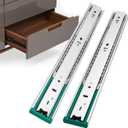 homdiy 5 Pairs Soft Close Drawer Slides 24 Inch Heavy Duty Side Mount Dresser Cabinet Rails Metal Ball Bearing and Full Extension Kitchen Cabinet Drawer Runners 100 LB Capacity