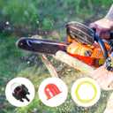 4 x 10pcs 2ft Small Engine Fuel Line Hose Replacement Kit with Primer Bulb & Carburetor for Walbro Lawn Mower Blower Edger Accessories (Red Oil Cup)