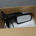 TRQ Driver & Passenger Side Power Heated Mirrors Manual Folding Textured Black Compatible with 2004-2006 Ford Expedition FO1320249 FO1321249