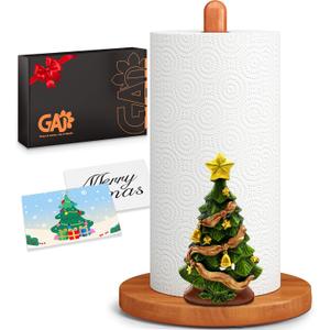 Christmas Paper Towel Holder - Christmas Tree Winter Xmas Kitchen Countertop Bathroom Decor - Xmas Gift for Women, 3D Cute Decorations