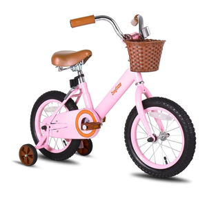 JOYSTAR Vintage Kids Bike with Training Wheels & Basket, 12 14 16 Inch Girls Bike for 2-7 Years Old, Children Bicycles