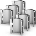 KOLET Offset Door Hinges, 3.5 Inches Expandable Door Hinges, 1/4" Radius Corner Ball Bearing Hinges, 2 Inches Widen Doorway, Smooth and Easy Installation, Brushed Nickel, 6 Packs