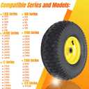 AR-PRO Exact Replacement 15" x 6.00-6" Front Tire and Wheel Assemblies Compatible with John Deere Riding Mowers 100 and D100 Series - 3" Centered Hub and 3/4" Bushings, 4Ply Pneumatic (Set of 2)