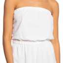Roxy Womens Summer Romper  UPF 50+, Quick-Dry, Stretch Fabric, Casual Beachwear, Swimsuit Cover Up (Large, Bright White)