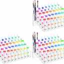 3 Pack Acrylic Paint Tube Organizer  Slots,5 Layers Watercolor Paint Tube Holder Organizer with,Clear Paint Organizer,Acrylic Paint Holder for Oil Paints,Watercolor Paints,Spray Paints