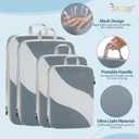 4 Pack Compression Packing Cubes for Travel, See Through Mesh Luggage Packing Organizers for Carry on Suitcase