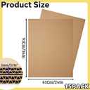 15 Pack 24" x 36" Corrugated Cardboard Sheets, Double Wall 3/16" Thick Brown Poster Board, Large Flat Cardboard Sheet for Packing, Mailing, Moving, Shipping, Crafts