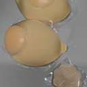 Invisible Strapless Sticky Bra Push up for Women, Ultra Adhesive Bra for Backless Dress, Cleavage Bra Lift Novelty Bras (A Cup, Light Beige)