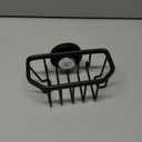 TAILI Sponge Holder with Strong Suction Cup, Dish Sponge Caddy Inside Sink Removable, Rustproof Aluminum for Sponges, Brushes, Stoppers and Scrapers - Black (6.1" x 3.5")