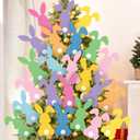 24 Pcs Large Easter Decorations Indoor Bunny Easter Tree Picks Rabbit Decorations for Tree Topper Home Office Party Vase Decor Ornaments (Multi Color)