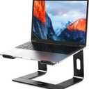 BESIGN LS03 Aluminum Laptop Stand, Ergonomic Detachable Computer Stand, Riser Holder Notebook Stand Compatible with Air, Pro, Dell, HP, Lenovo More 10-15.6" Laptops, Black (A-Black)