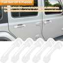 Door Handle Inserts Cover Trim+Tailgate Handle Cover for 2018-2024 Jeep Wrangler JL JLU Sports Sahara Freedom Rubicon Unlimited Gladiator JT 2-Door & 4-Door Exterior Accessories (White 5PCS)
