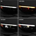 Huray Full LED Headlight for Jeep Compass 2022-2025 [w/DRL] Bi-Function Projector Type OE Head Lamp Replacement (Passenger Side (Right))