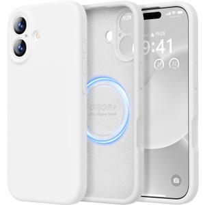 LOVE 3000 Designed for iPhone 17 Case, Premium Silicone [Compatible with Magsafe][Soft Anti-Scratch Microfiber Lining] Shockproof Protective Phone Case for Men Women 6.3", White