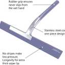 Bathroom Squeegee for Shower, Richmirth 11" Large Shower Squeegee for Glass Doors Silicone Rubber Blade Squeegee Cleaner Tool for Window, Car Glass, Mirror- Blue
