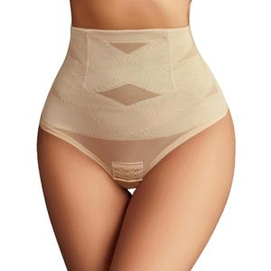 Avidlove Tummy Control Thong Women Shapewear Underwear Body Shaper Shaping Thong Panties Gridle (Large, Champagne)