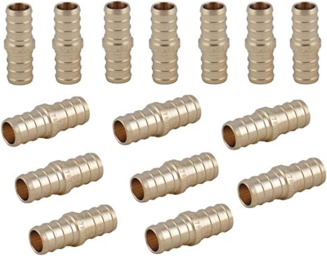 LD Valve- F1807 Brass PEX Fittings - 1/2-in PEX Couplings with cUPC certified for PEX Tubing (15-Pack) LD Valve- F1807 Brass PEX Fittings - 1/2-in PEX Couplings with cUPC certified for PEX Tubing (15-Pack)