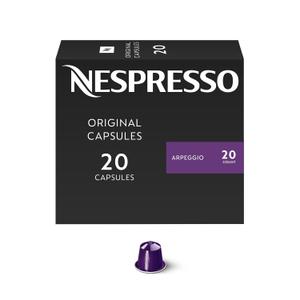 Nespresso Original, Arpeggio, Dark Roast, 20-Count Espresso Coffee Pods