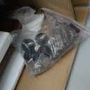 DWANTON Dog Crate Furniture with Cushion, Wooden Kennel Table with Double Doors, Indoor Dog House, Small/Medium/Large Size, 27.2" L, Black+Rustic Brown