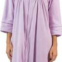 Casual Nights - Jacquard Fleece zip up robes for women | women's house coats with pockets | Duster For Ladies (Purple)